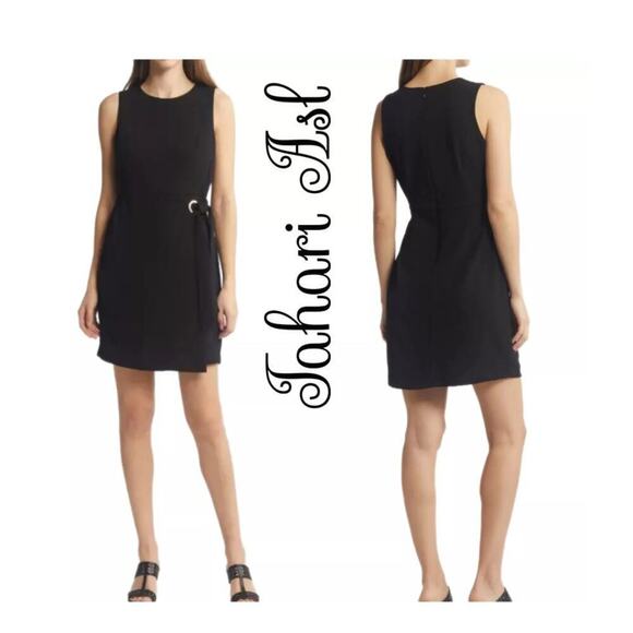 NWT Tahari ASL Grommet Side Sleeveless Black Dress Size 16 - Picture 1 of 6